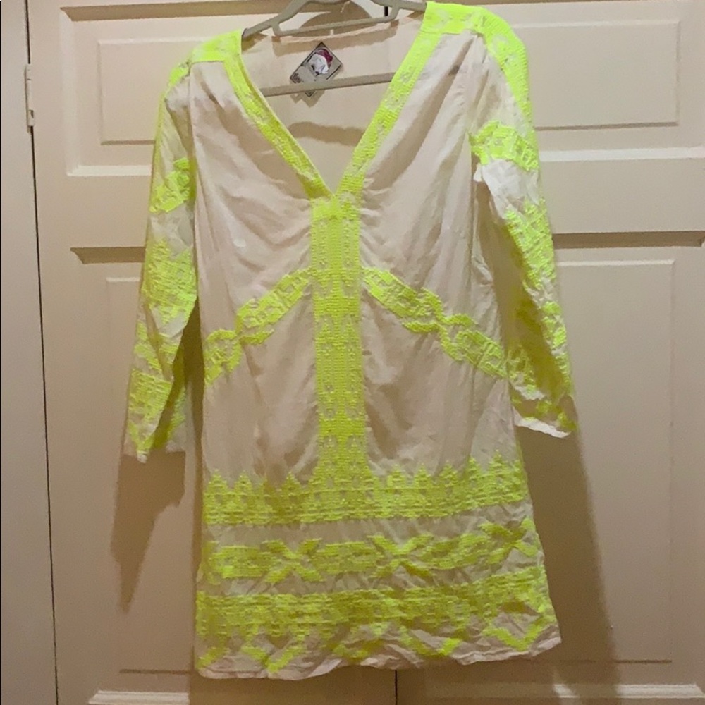 Yoana Baraschi white & yellow neon coverup